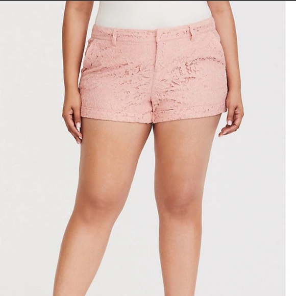 torrid Pants - Torrid Pink Lace shorts size 16